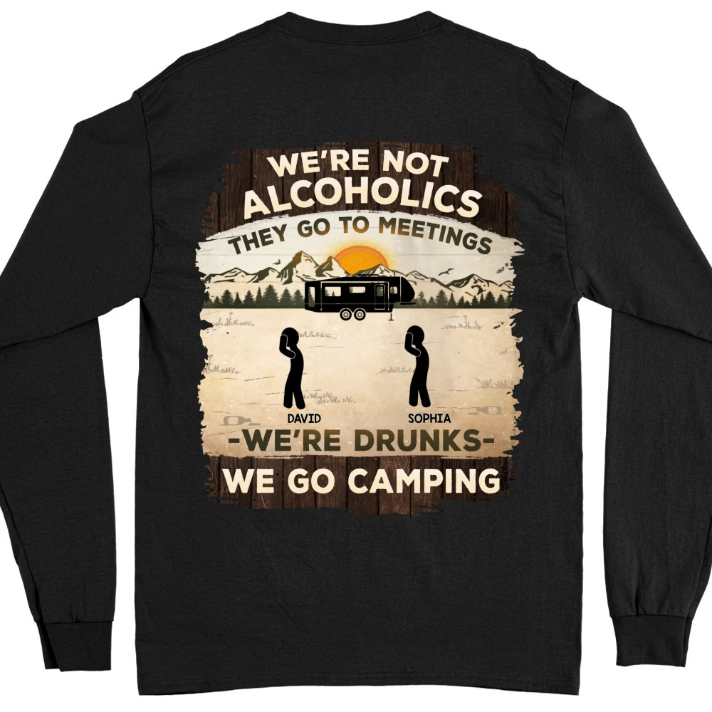 Alcoholics Go To Meetings - Personalized Custom Shirt - Image 10