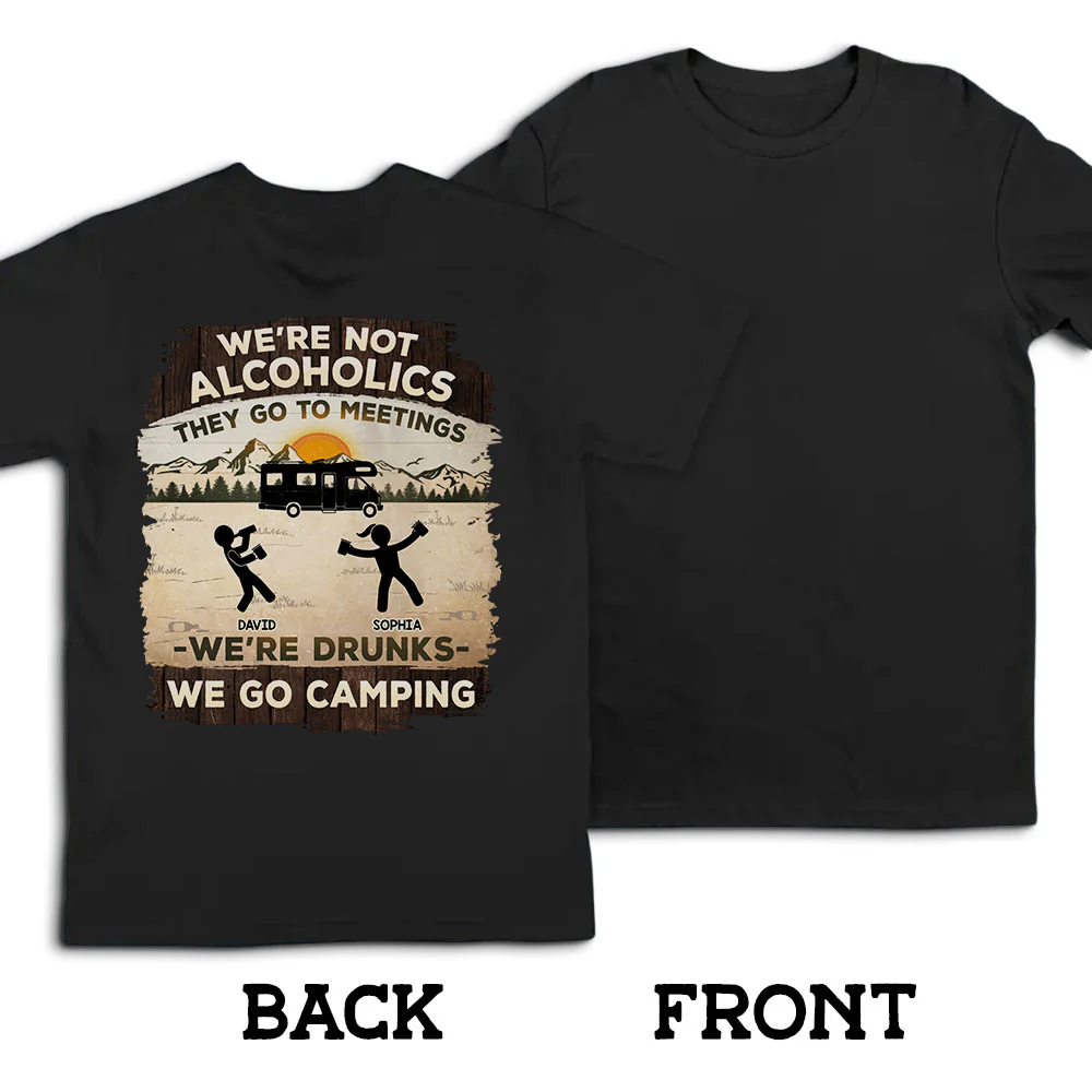 Alcoholics Go To Meetings - Personalized Custom Shirt - Image 5