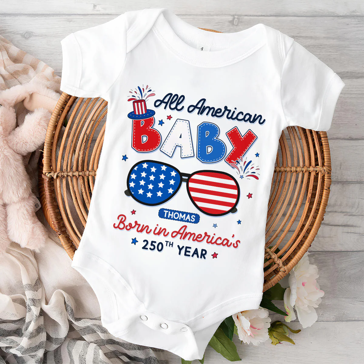 All America Baby - Personalized Custom Baby Onesie - Image 4