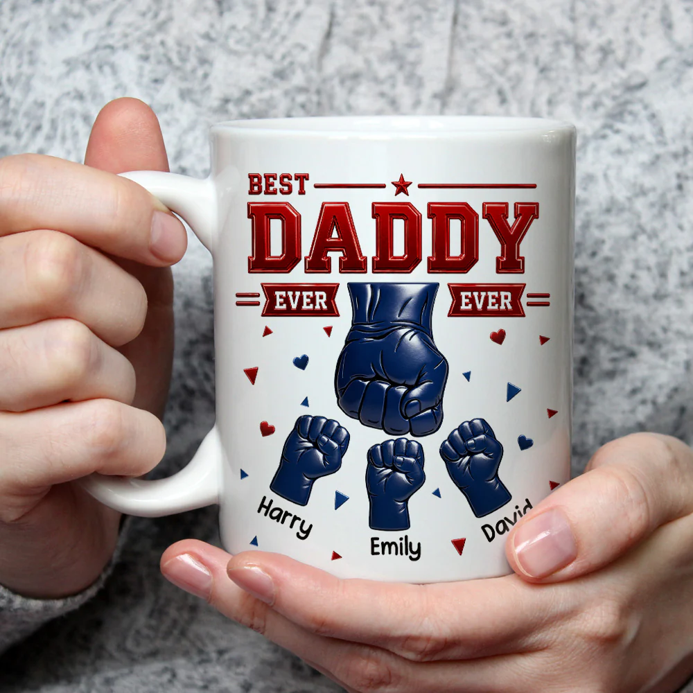 All American Dad - Personalized Custom 3D Inflated Effect Mug - Image 3