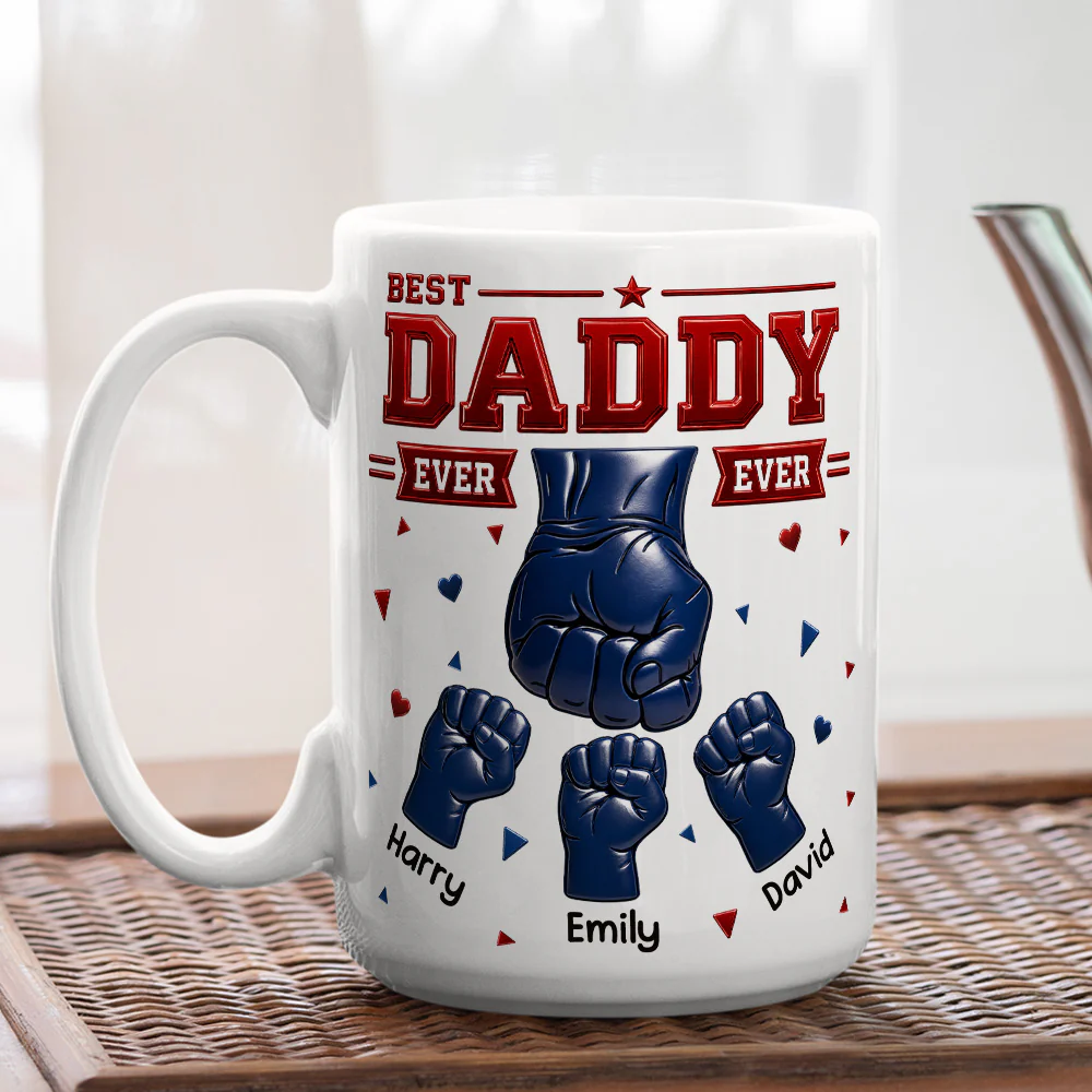 All American Dad - Personalized Custom 3D Inflated Effect Mug - Image 4