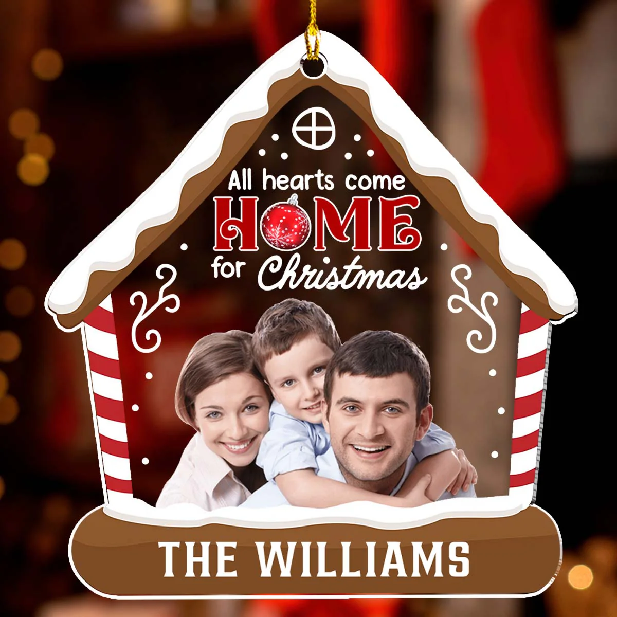 All Hearts Come Home - Personalized Custom Acrylic Ornament - Image 2