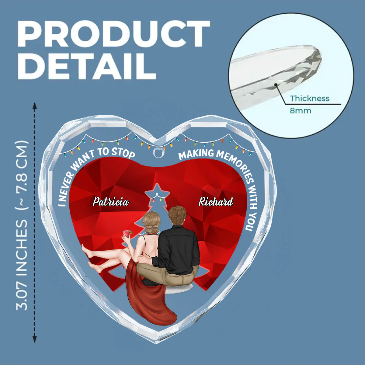 All I Want - Personalized Custom Glass Ornament - Image 5