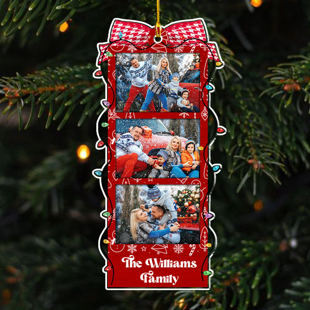 All Is Bright - Personalized Custom Acrylic Ornament - Image 3