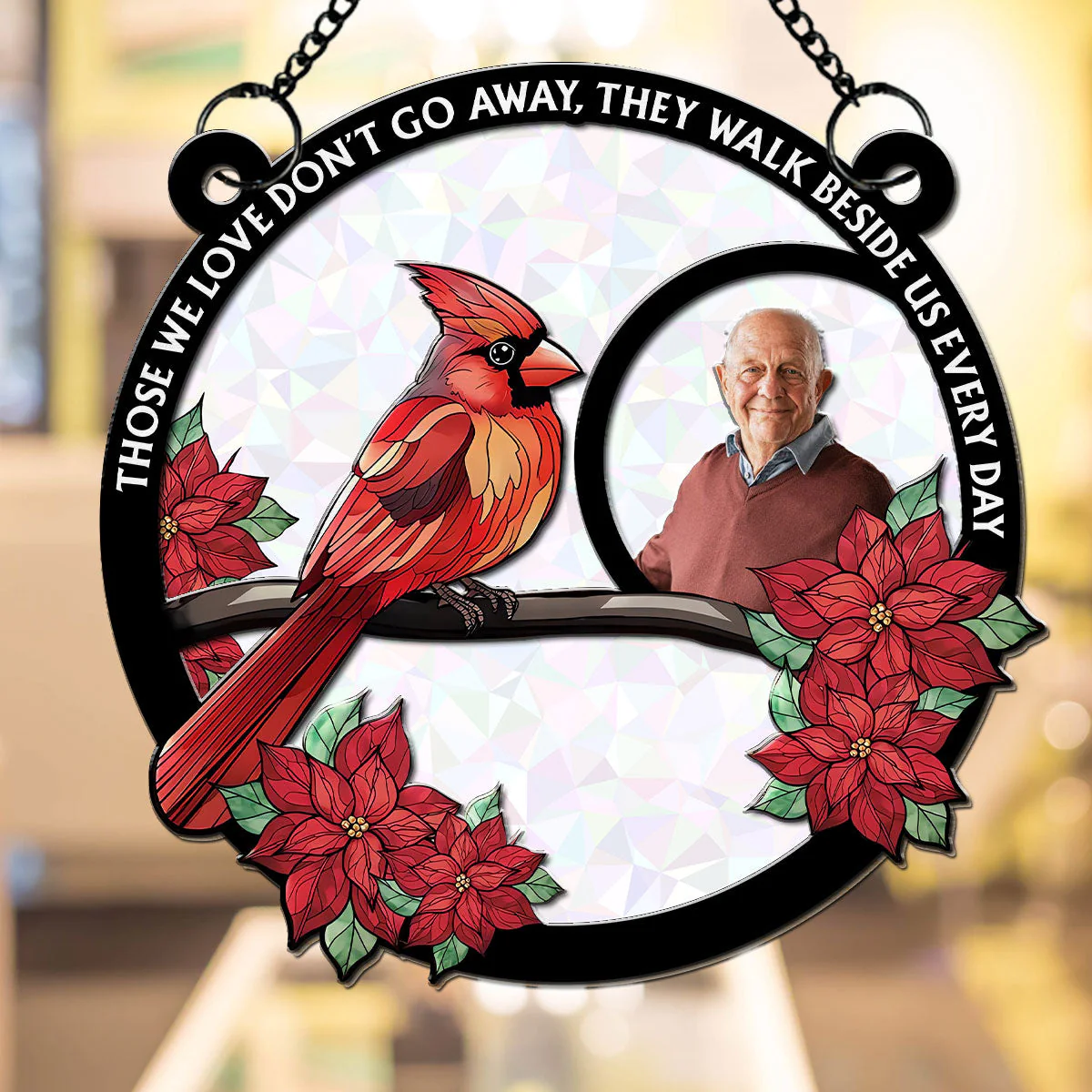 Although You Cannot See Me I Am Always With You - Personalized Custom Suncatcher - Image 4
