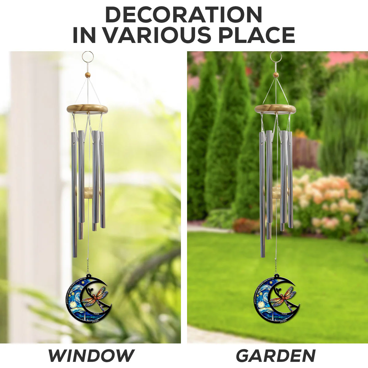 Although You Cannot See Me - Personalized Custom Suncatcher Wind Chime - Image 3