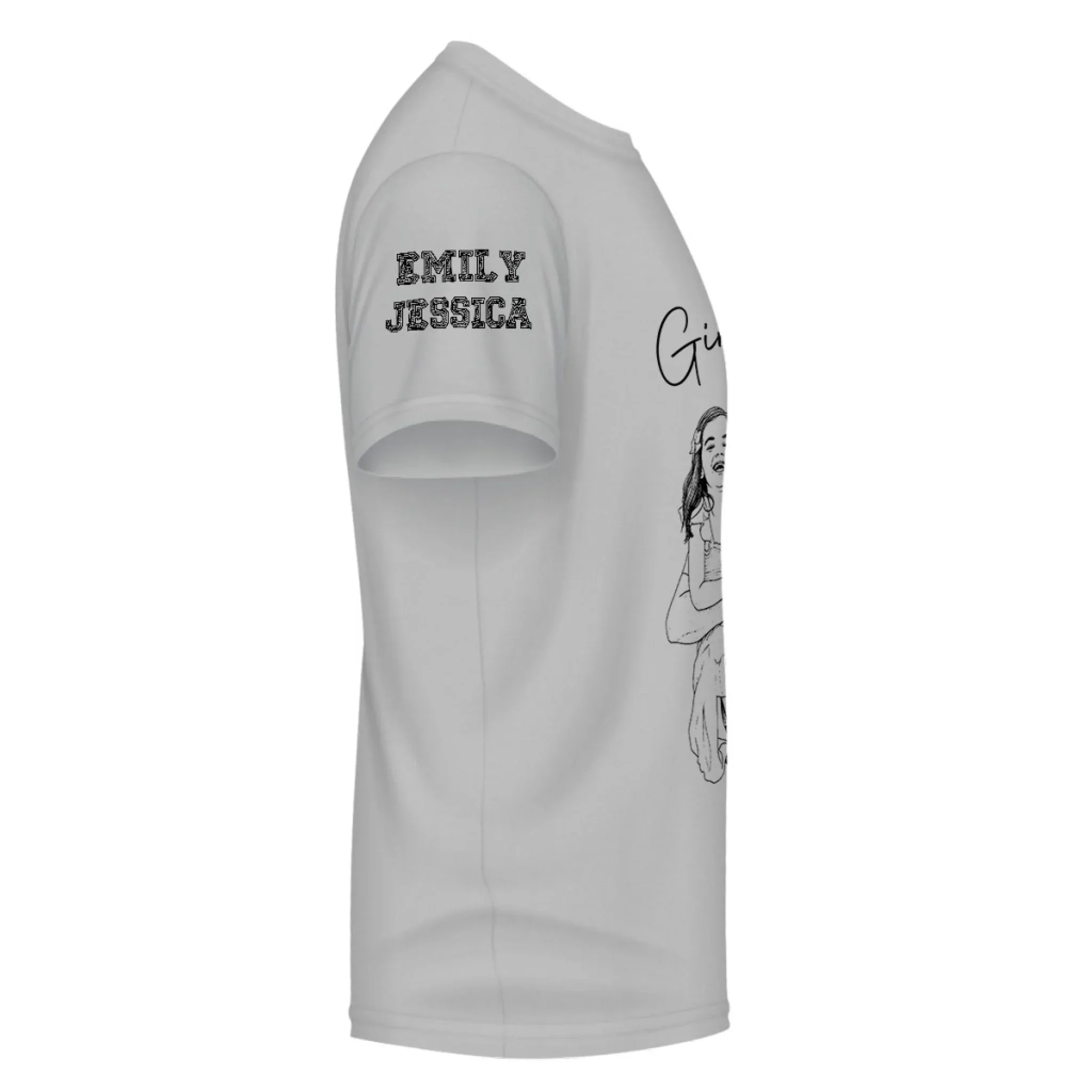 Always A Girl Dad - Personalized Custom Shirt With Design On Sleeve - Image 5