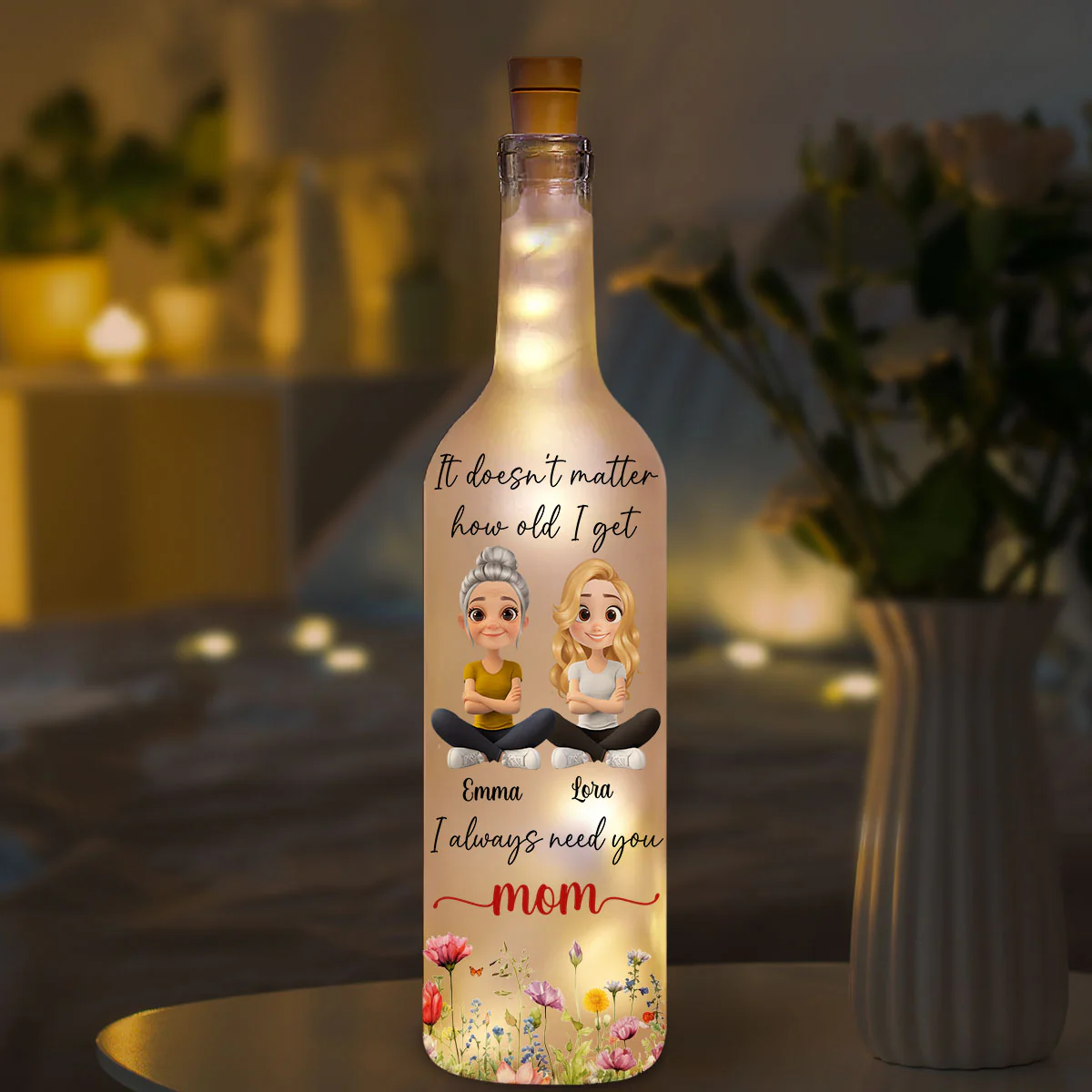 Always And Always - Personalized Custom Bottle Lamp - Image 4