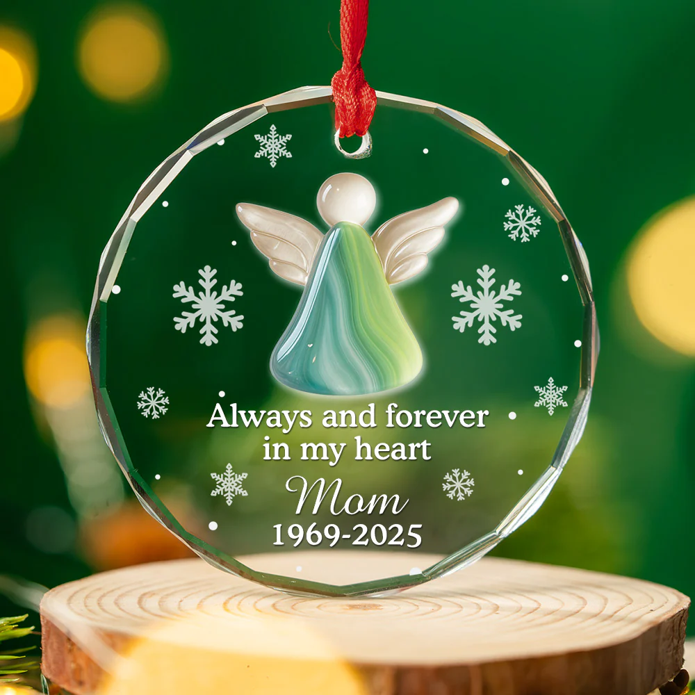 Always And Forever - Personalized Custom Glass Ornament - Image 2