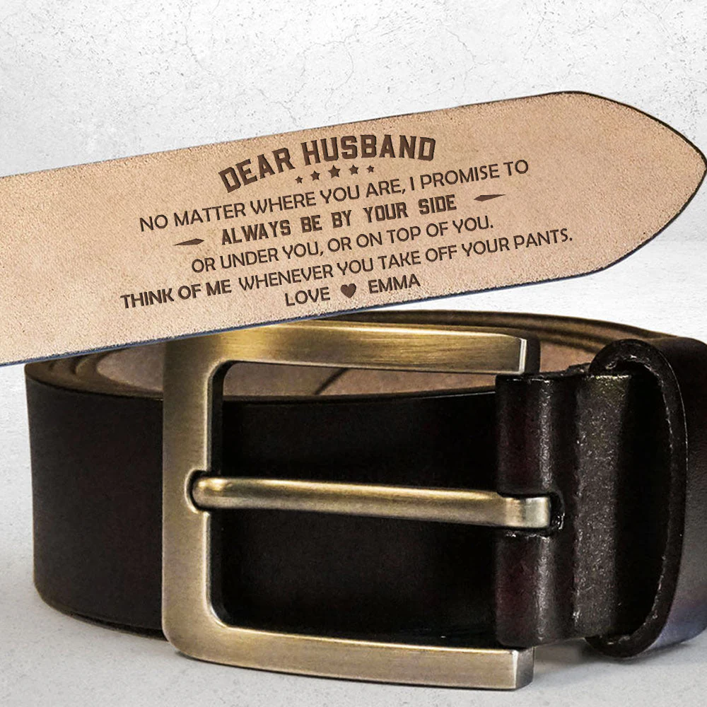 Always Be By Your Side - Personalized Engraved Leather Belt - Image 2