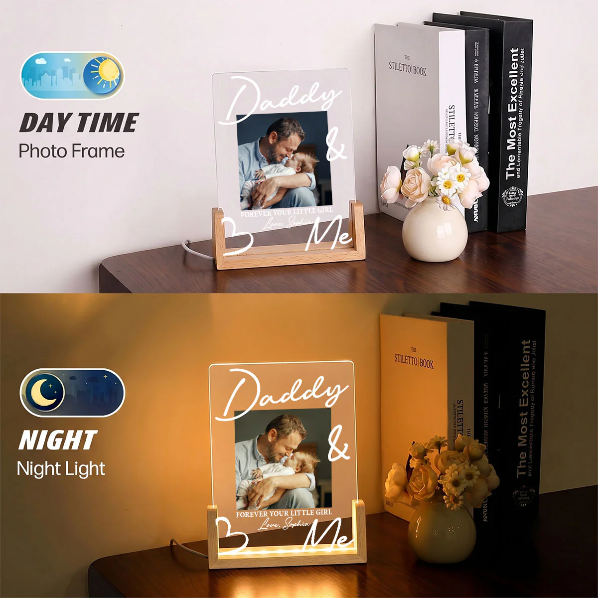 Always Be Your Little Girl 2 - Personalized Custom Night Light - Image 5