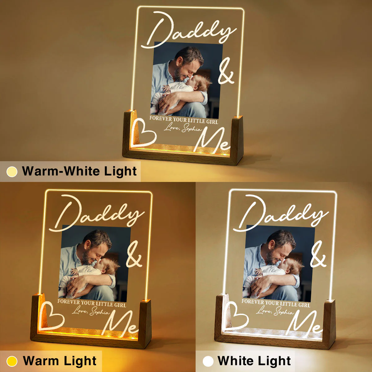 Always Be Your Little Girl - Personalized Custom Night Light - Image 6