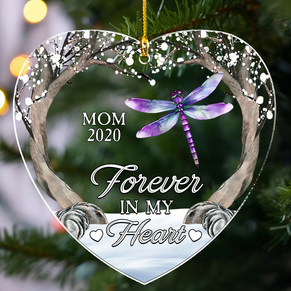 Always Beside You - Personalized Custom Acrylic Ornament - Image 3