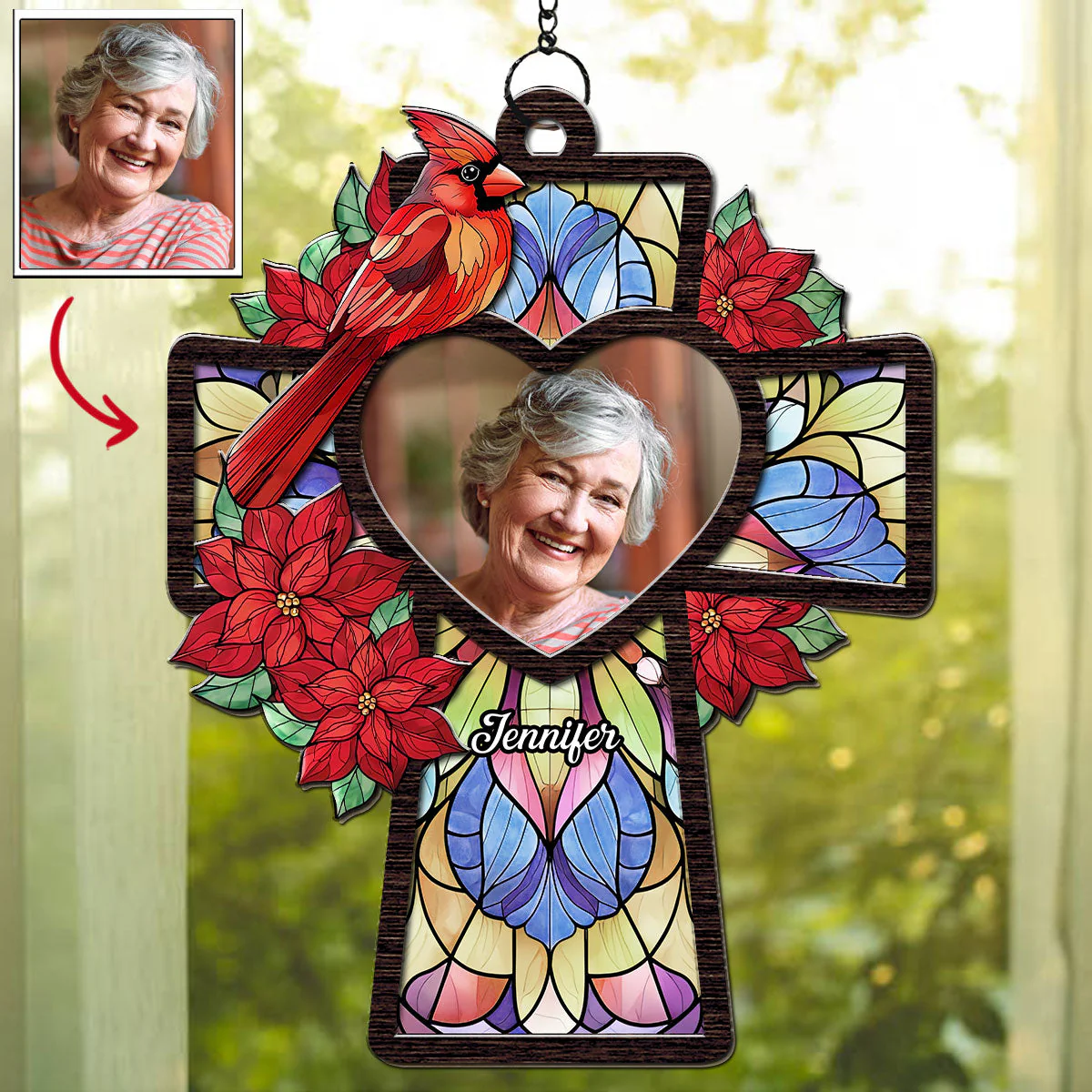 Always Beside You - Personalized Custom Suncatcher