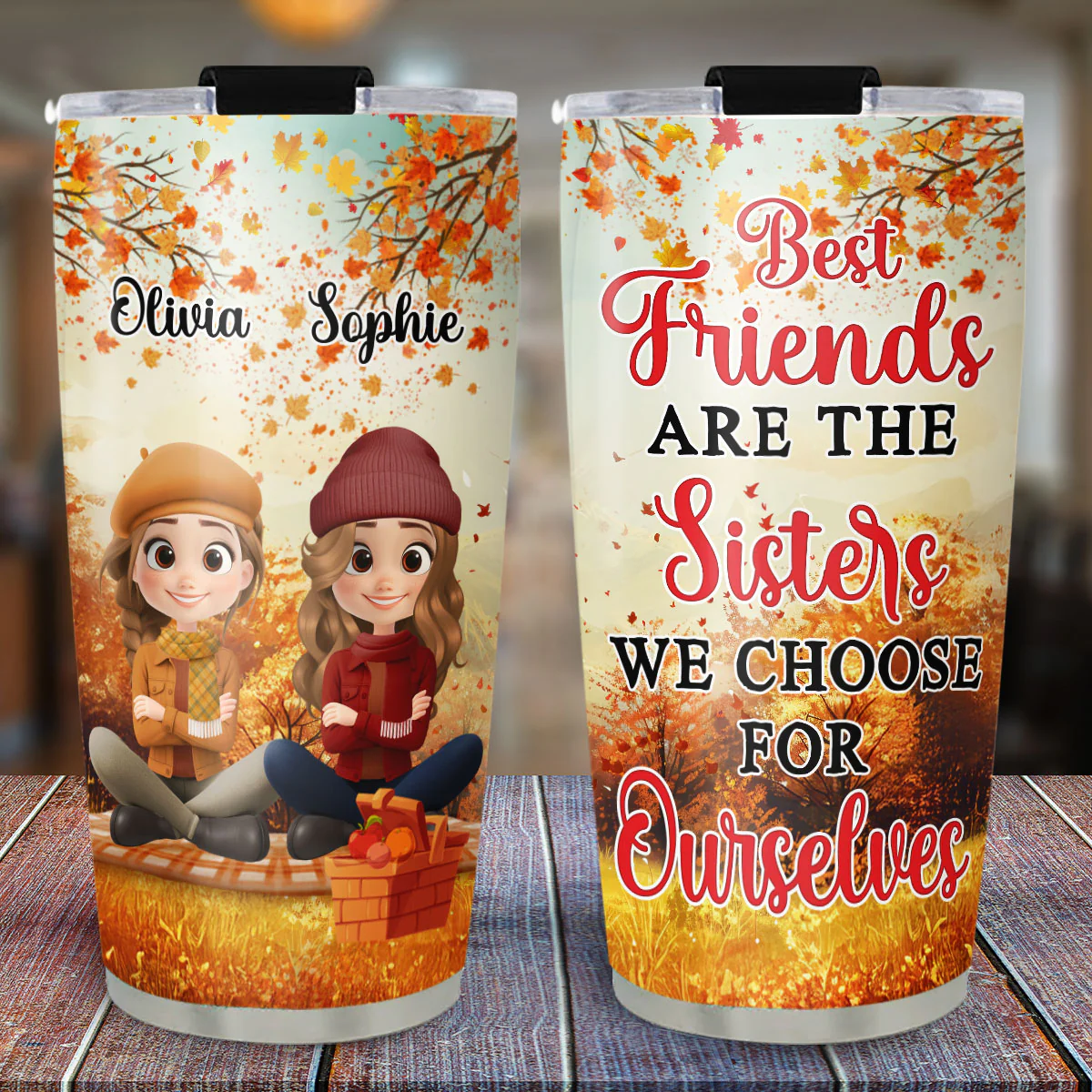 Always Choose You Fall Season - Personalized Custom Tumbler - Image 2