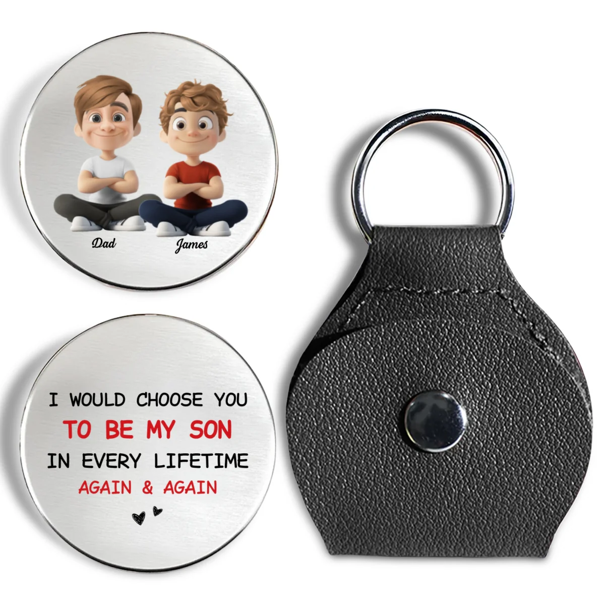 Always Choose You My Son - Personalized Custom Pocket Hug - Image 8