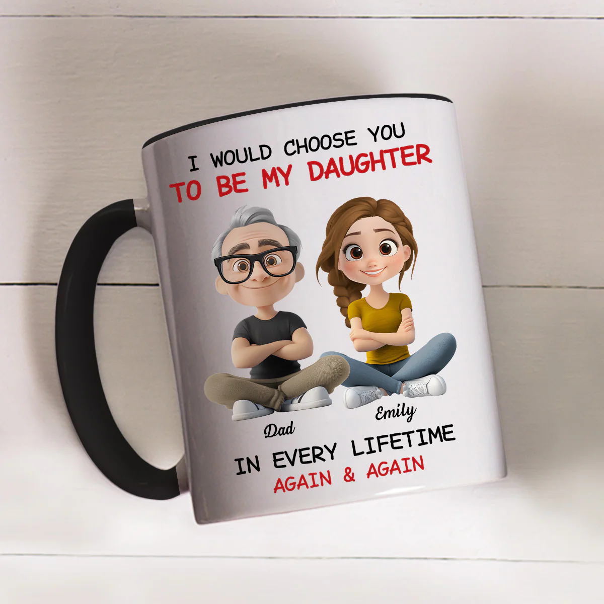 Always Choose You - Personalized Custom Accent Mug - Image 2