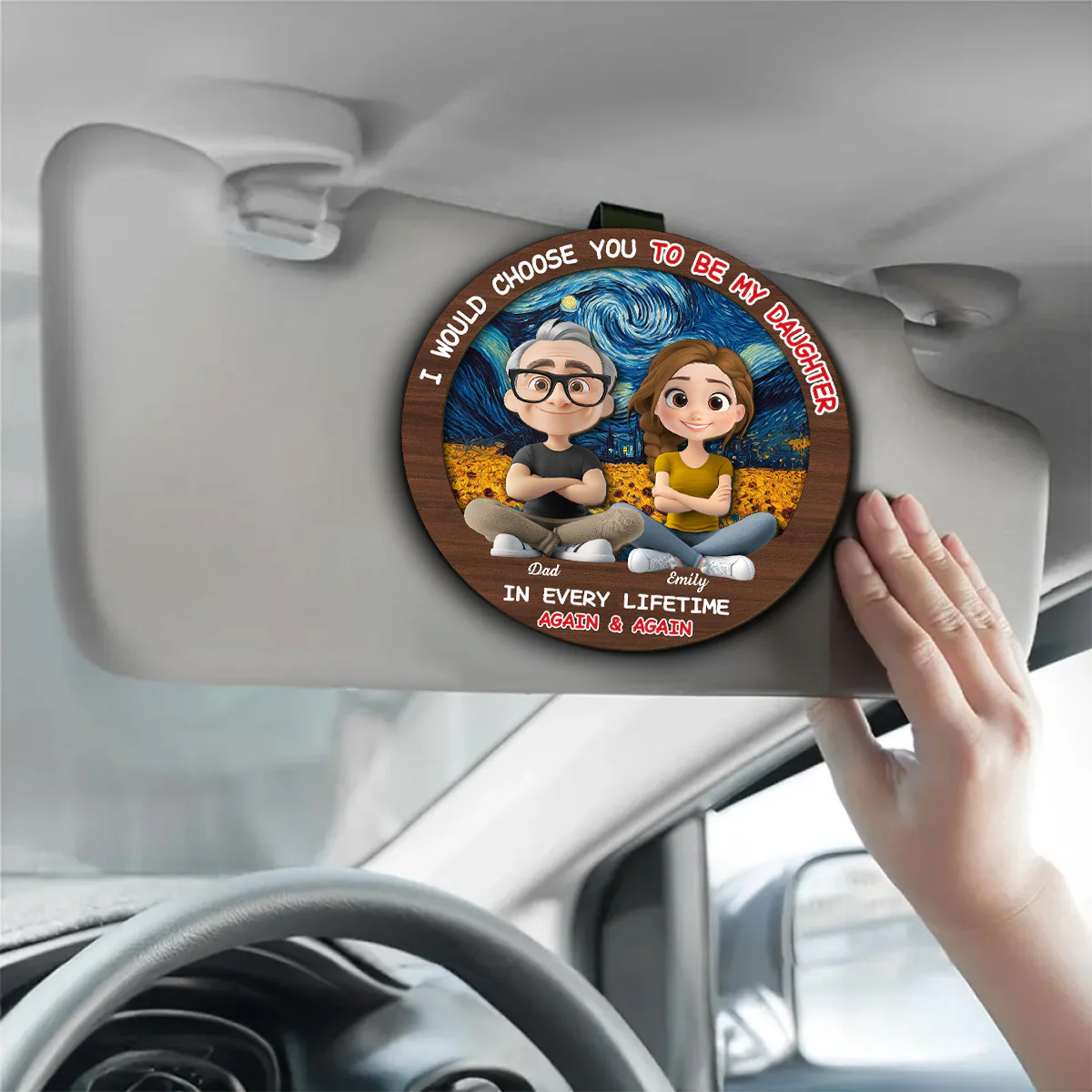 Always Choose You - Personalized Custom Car Visor Clip - Image 2