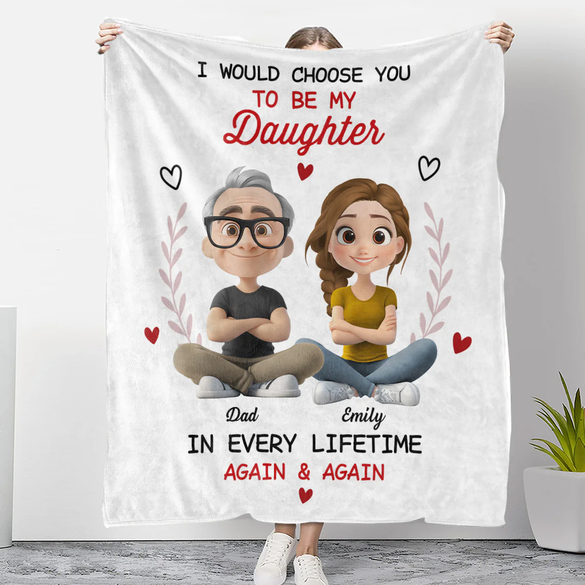 Always Choose You - Personalized Custom Fleece Blanket