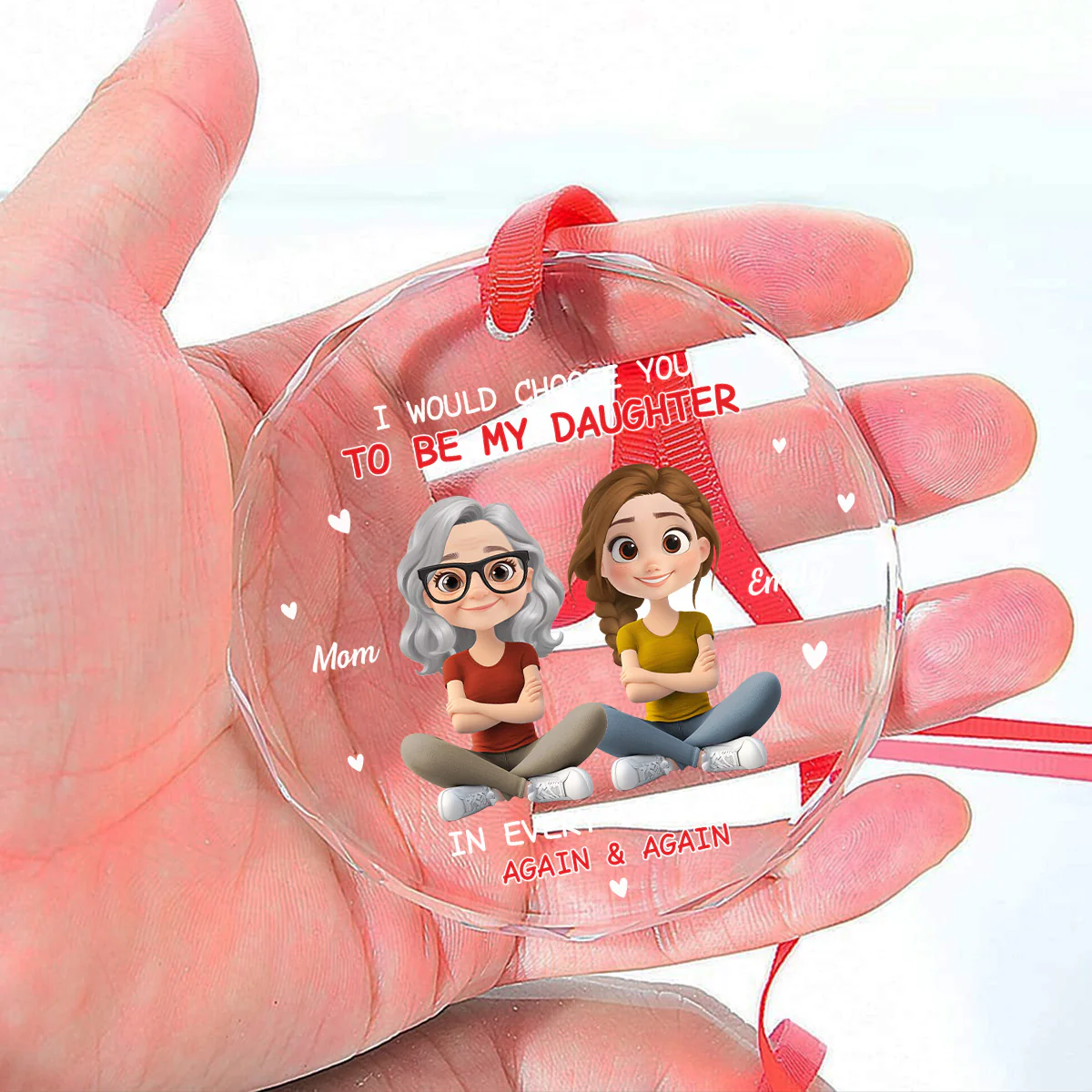 Always Choose You - Personalized Custom Glass Ornament - Image 5