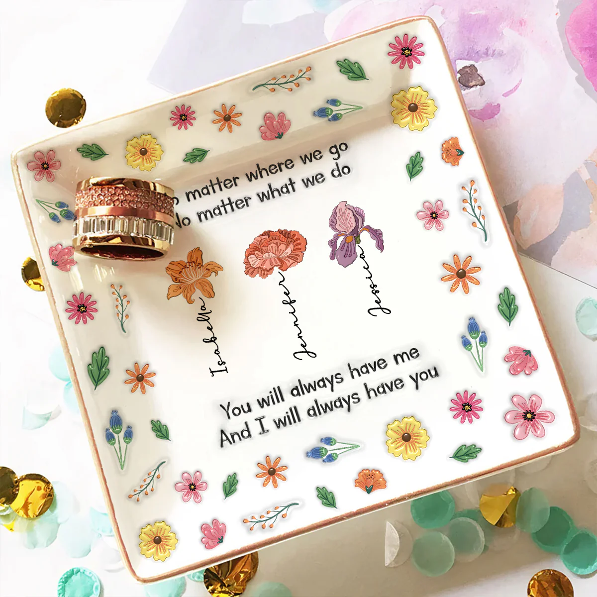 Always Have Me - Personalized Custom 3D Inflated Effect Jewelry Dish - Image 2