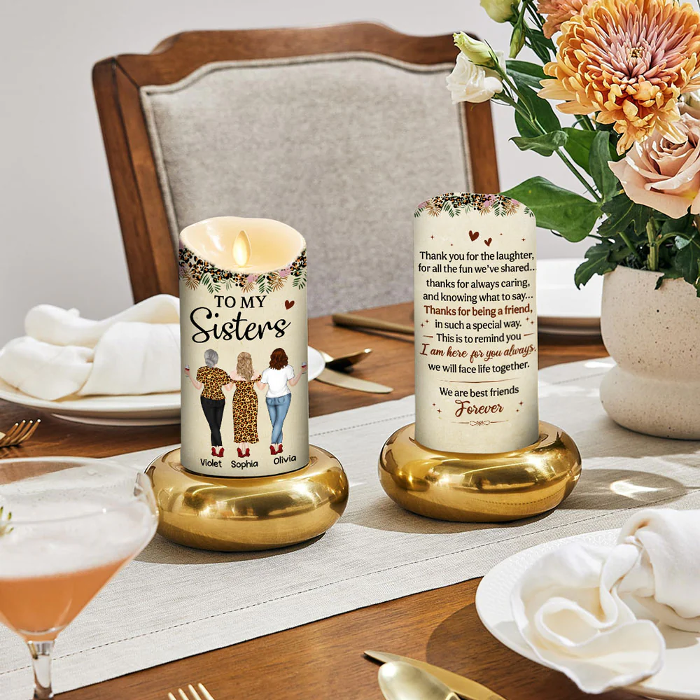 Always Here For You - Personalized Custom LED Candle - Image 3