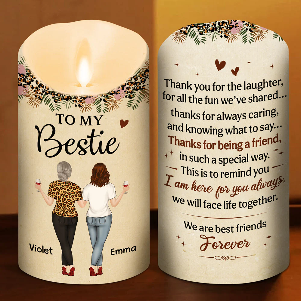 Always Here For You - Personalized Custom LED Candle - Image 5