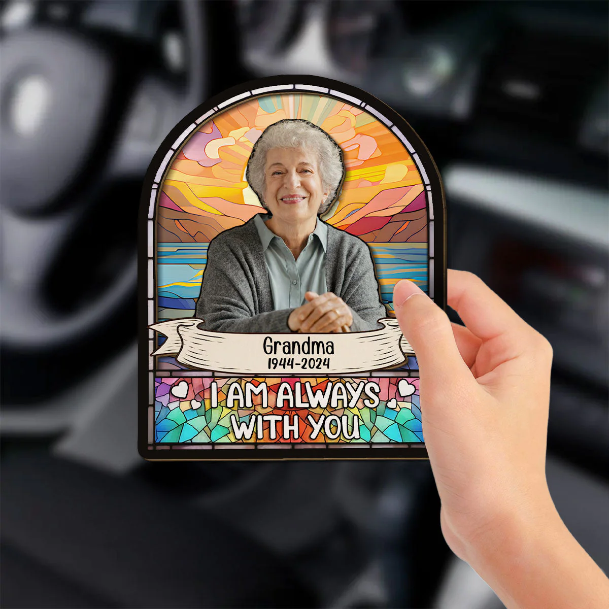Always Here With You - Personalized Custom Car Visor Clip - Image 3