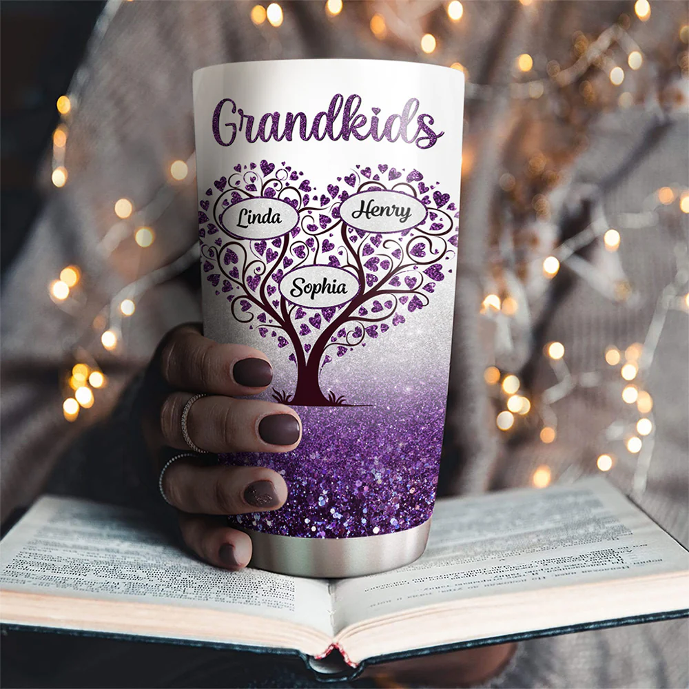 Always Love My Grandkids - Personalized Custom Tumbler - Image 3