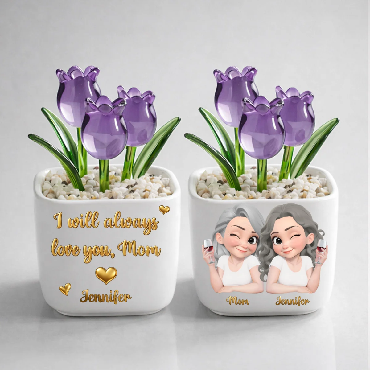 Always Love You - Personalized Custom Glass Everlasting Tulips - Image 8