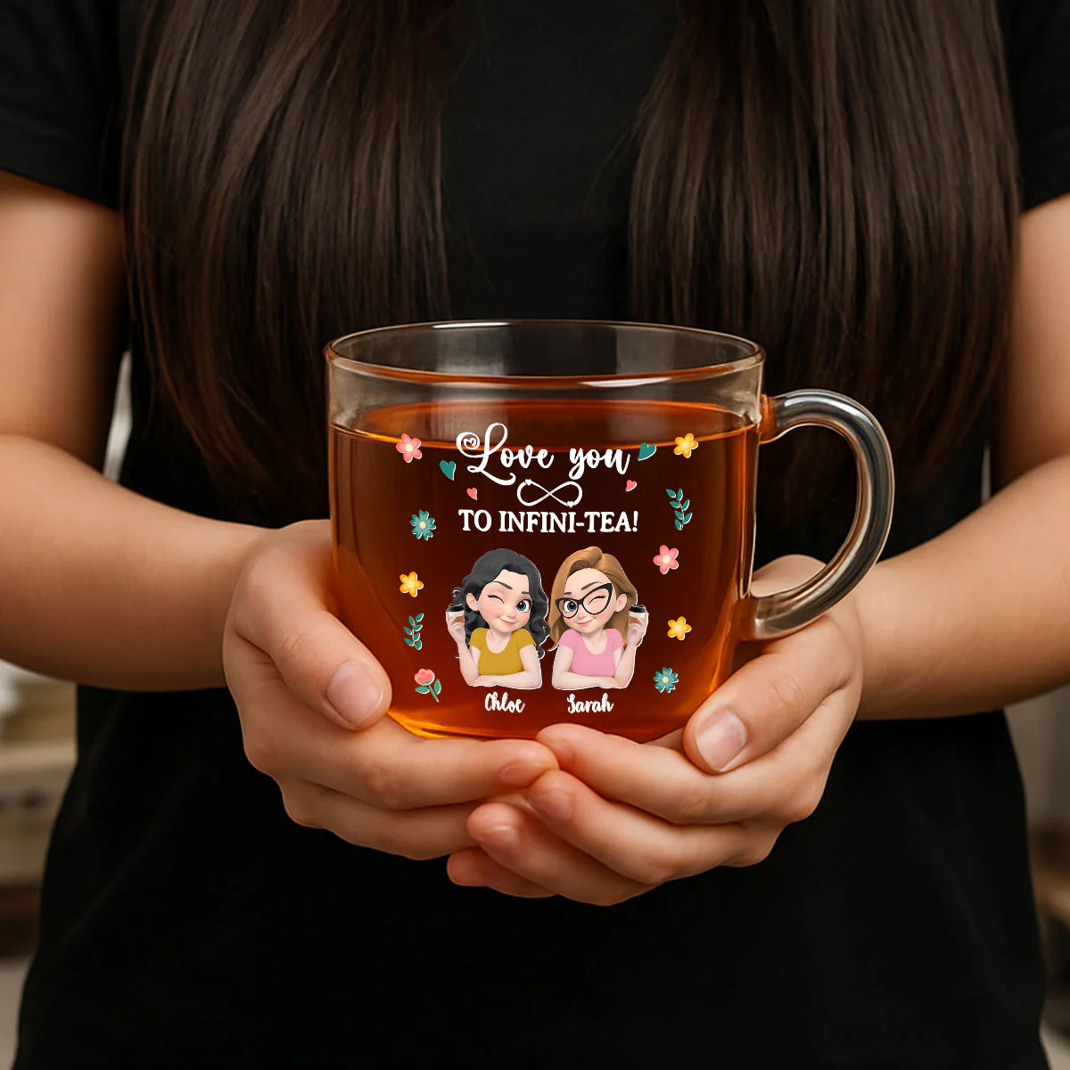 Always Love You - Personalized Custom Glass Tea Cup - Image 2