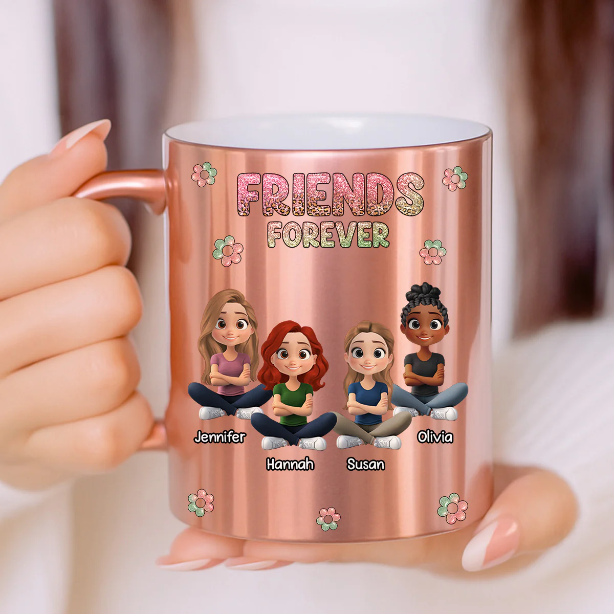 Always My Bestfriend - Personalized Custom Metallic Mug - Image 3