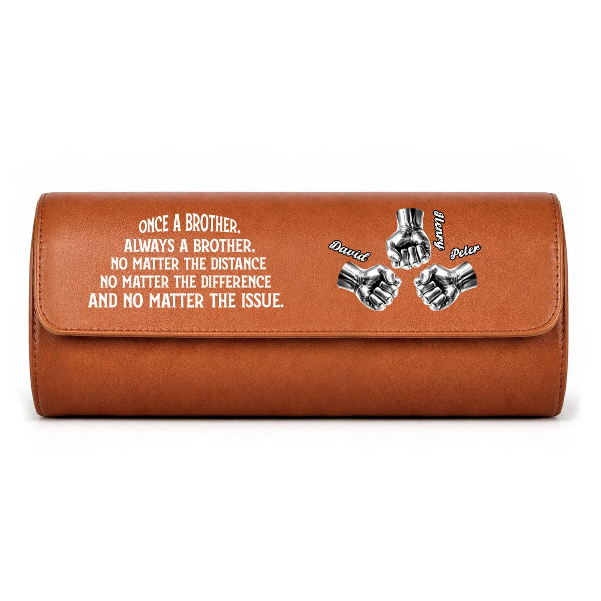 Always My Brother - Personalized Custom Leather Watch Case - Image 12