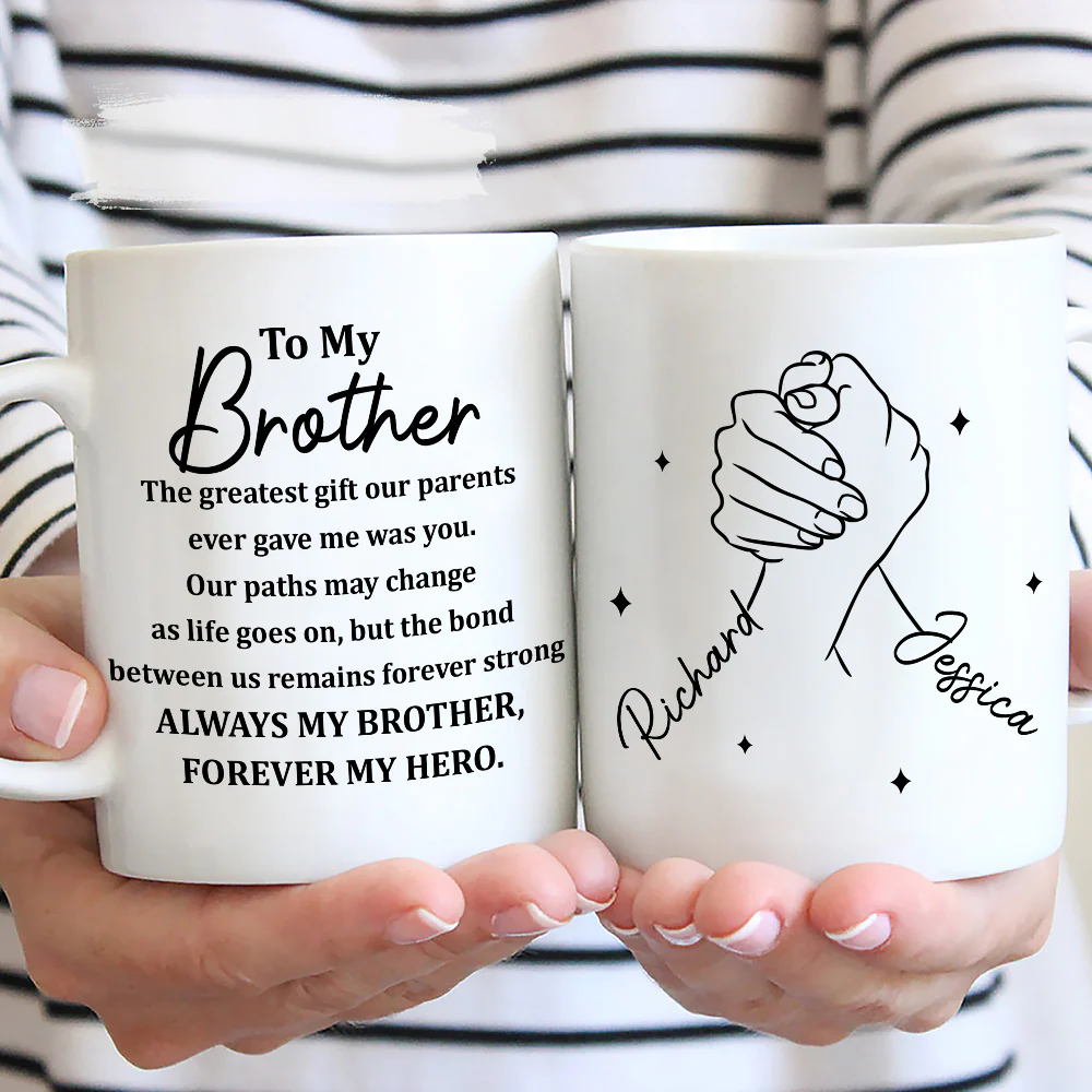 Always My Brother Version 2 - Personalized Custom Coffee Mug - Image 2