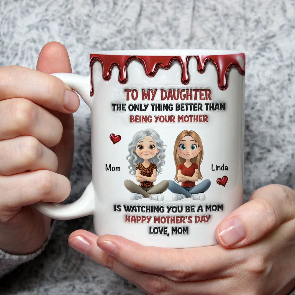 Always My Daughter - Personalized Custom 3D Inflated Effect Mug - Image 4