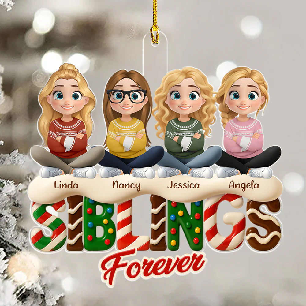Always One Heart - Personalized Custom Acrylic Ornament - Image 3