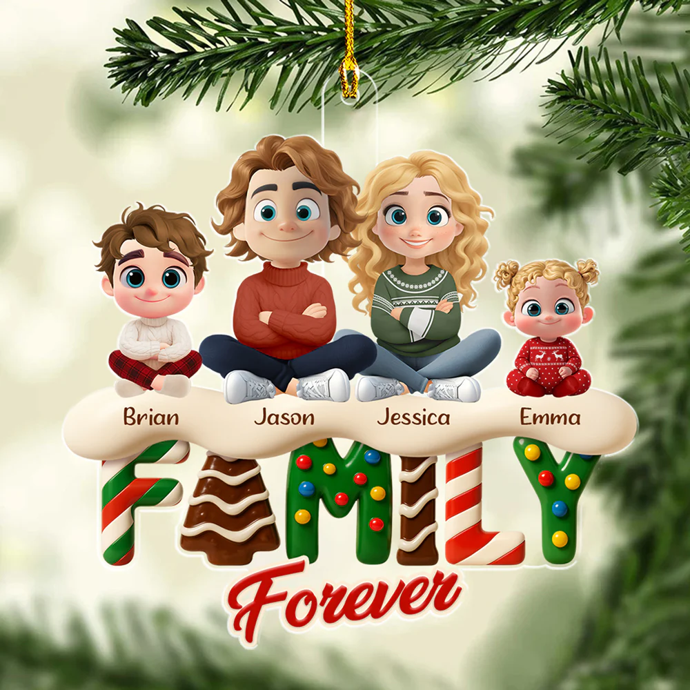 Always One Heart - Personalized Custom Acrylic Ornament - Image 4