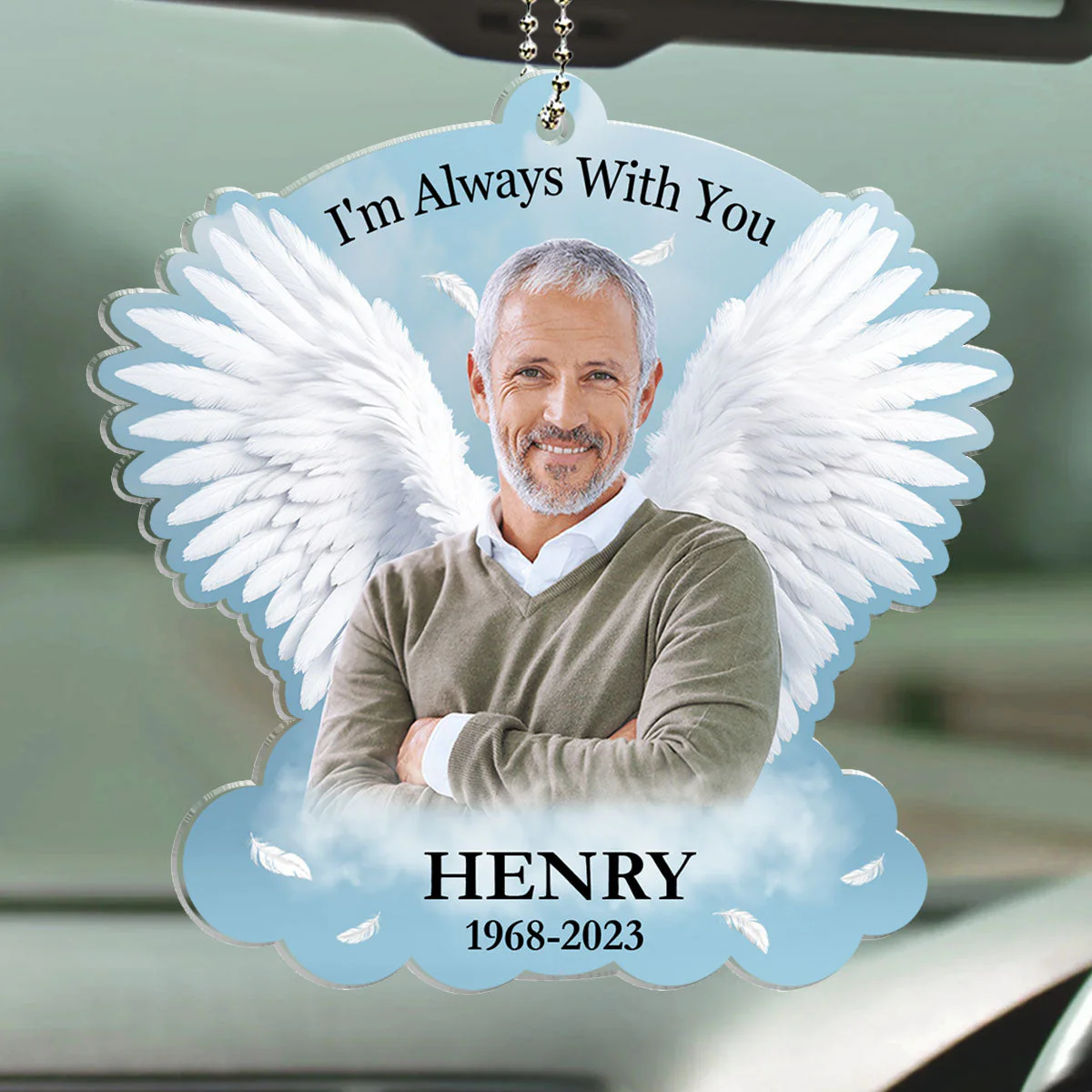Always With You - Personalized Custom Car Ornament - Image 2