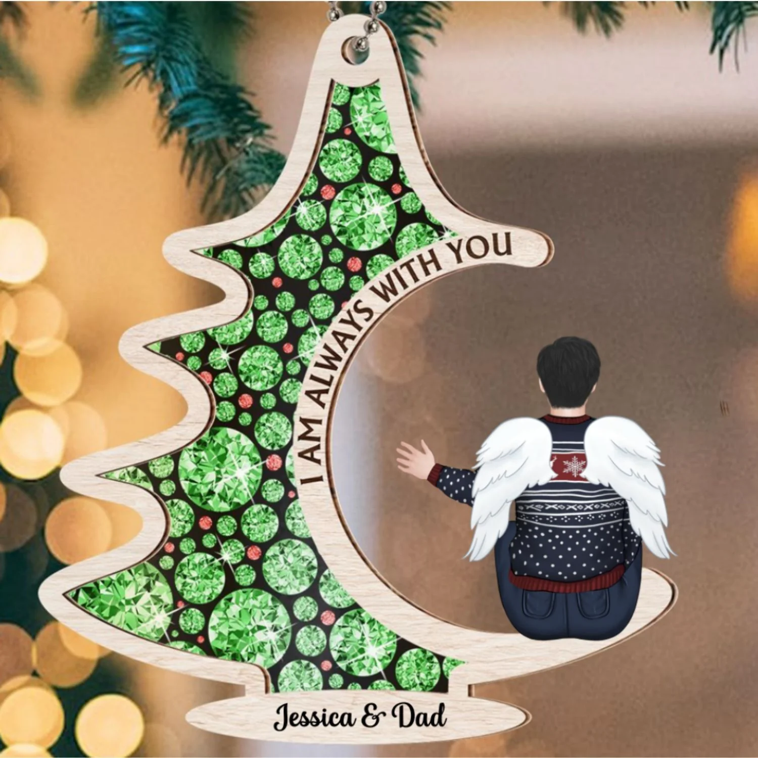 Always With You - Personalized Custom Suncatcher Ornament - Image 6