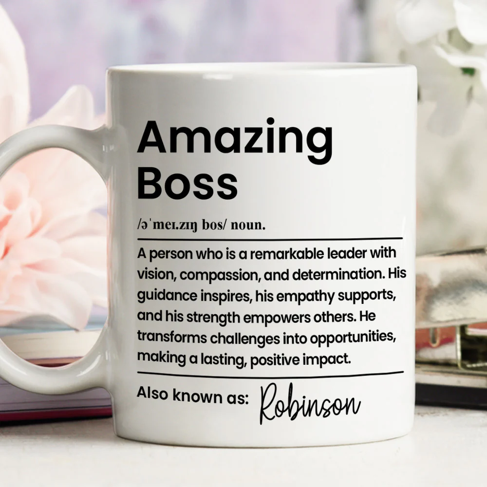 Amazing Boss - Personalized Custom Coffee Mug - Image 3