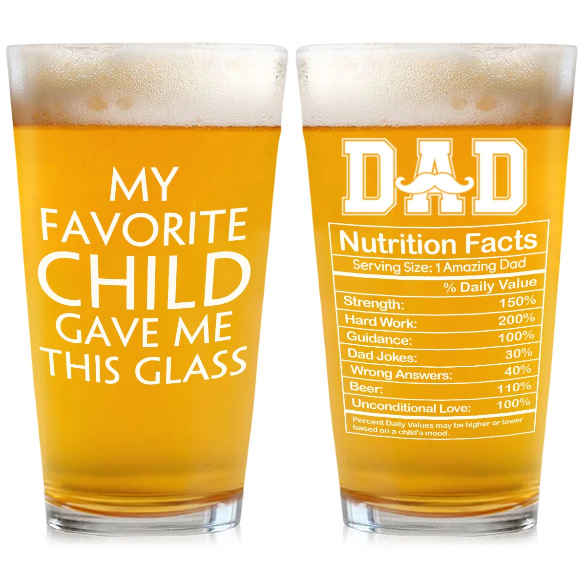 Amazing Dad - Personalized Custom Beer Glass - Image 7