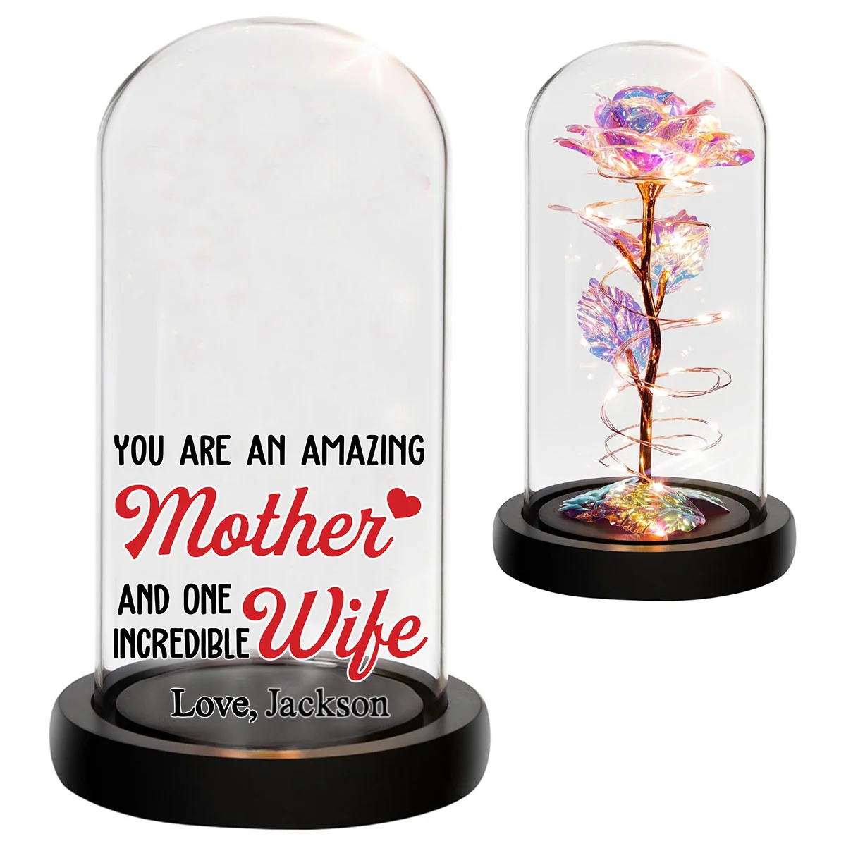Amazing Mother - Personalized Custom Sparkly Rose - Image 7