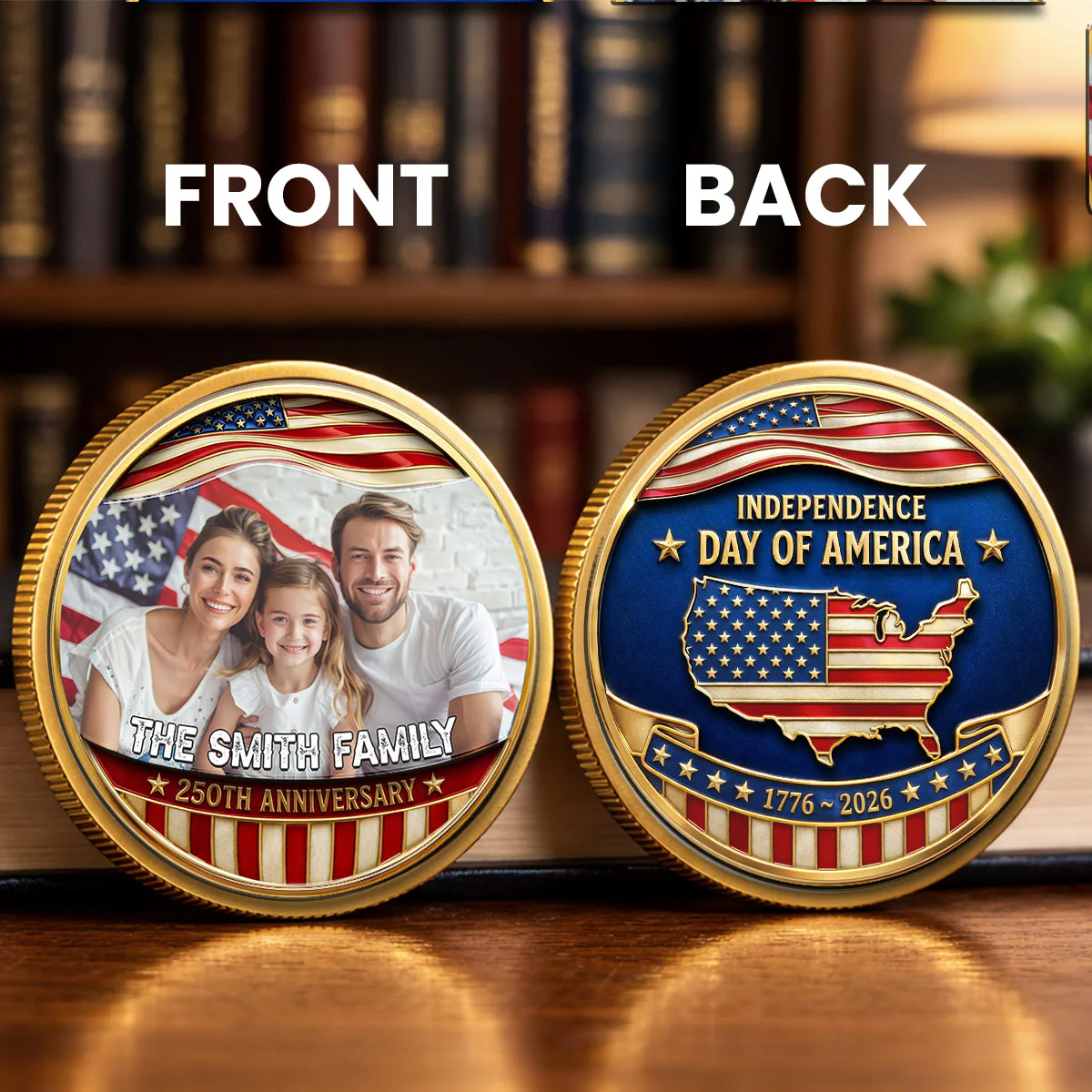 America 250 Legacy Family - Personalized Custom Commemorative Keepsake Coin - Image 4