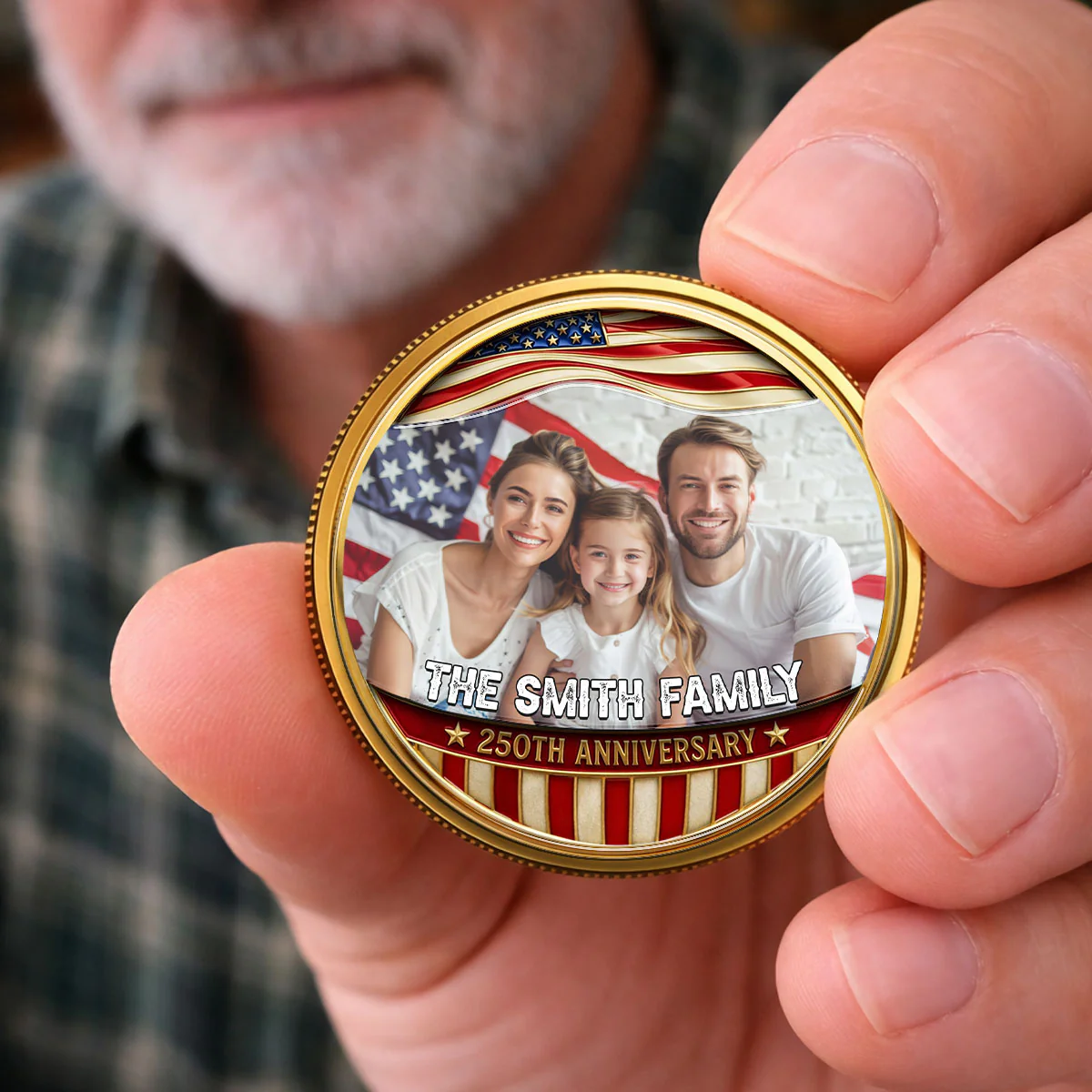 America 250 Legacy Family - Personalized Custom Commemorative Keepsake Coin - Image 5