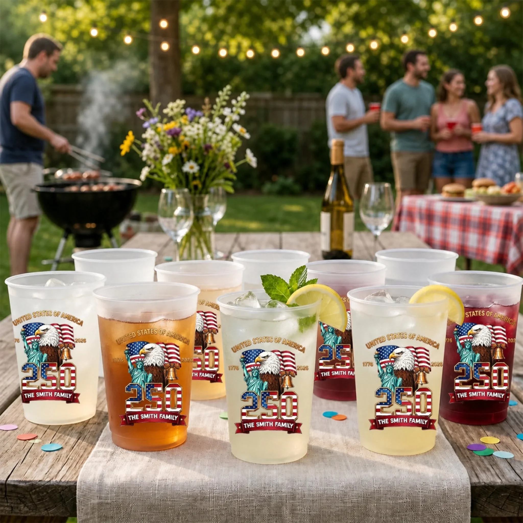 America 250th Anniversary - Personalized Custom Frosted Cup - Image 6