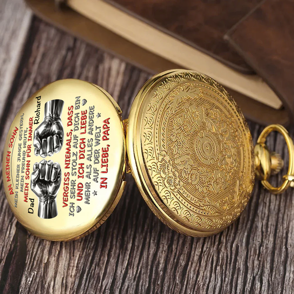 An Meinen Sohn – Personalisierte Individuell Bedruckte Taschenuhr - Image 2
