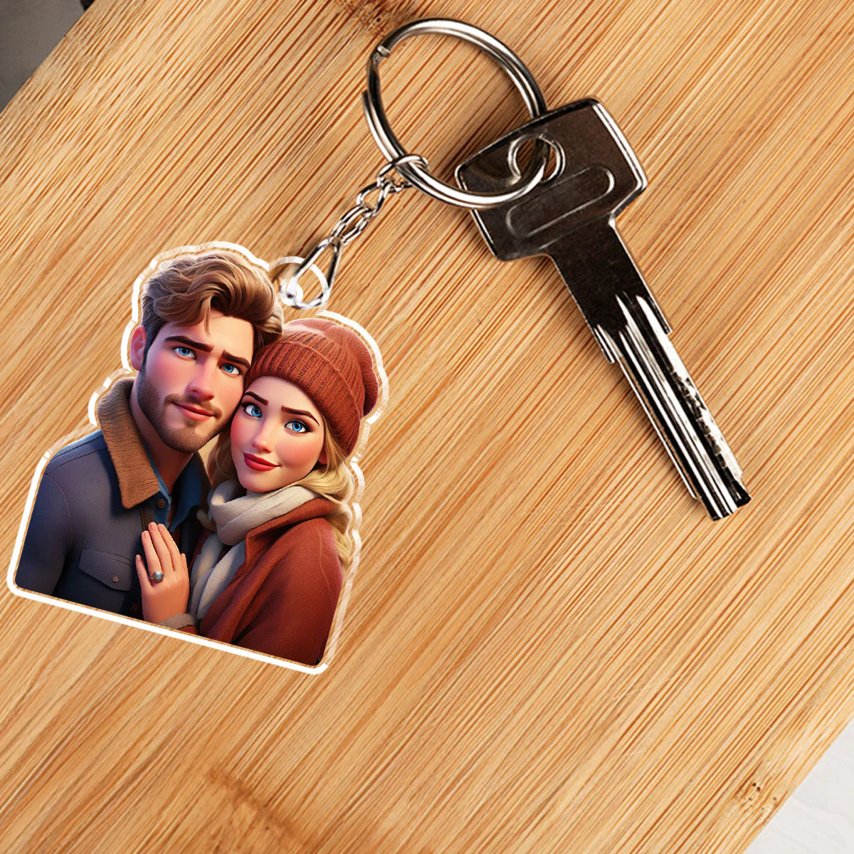 Animated Couple Keychain - Personalized Custom Acrylic Keychain - Image 3