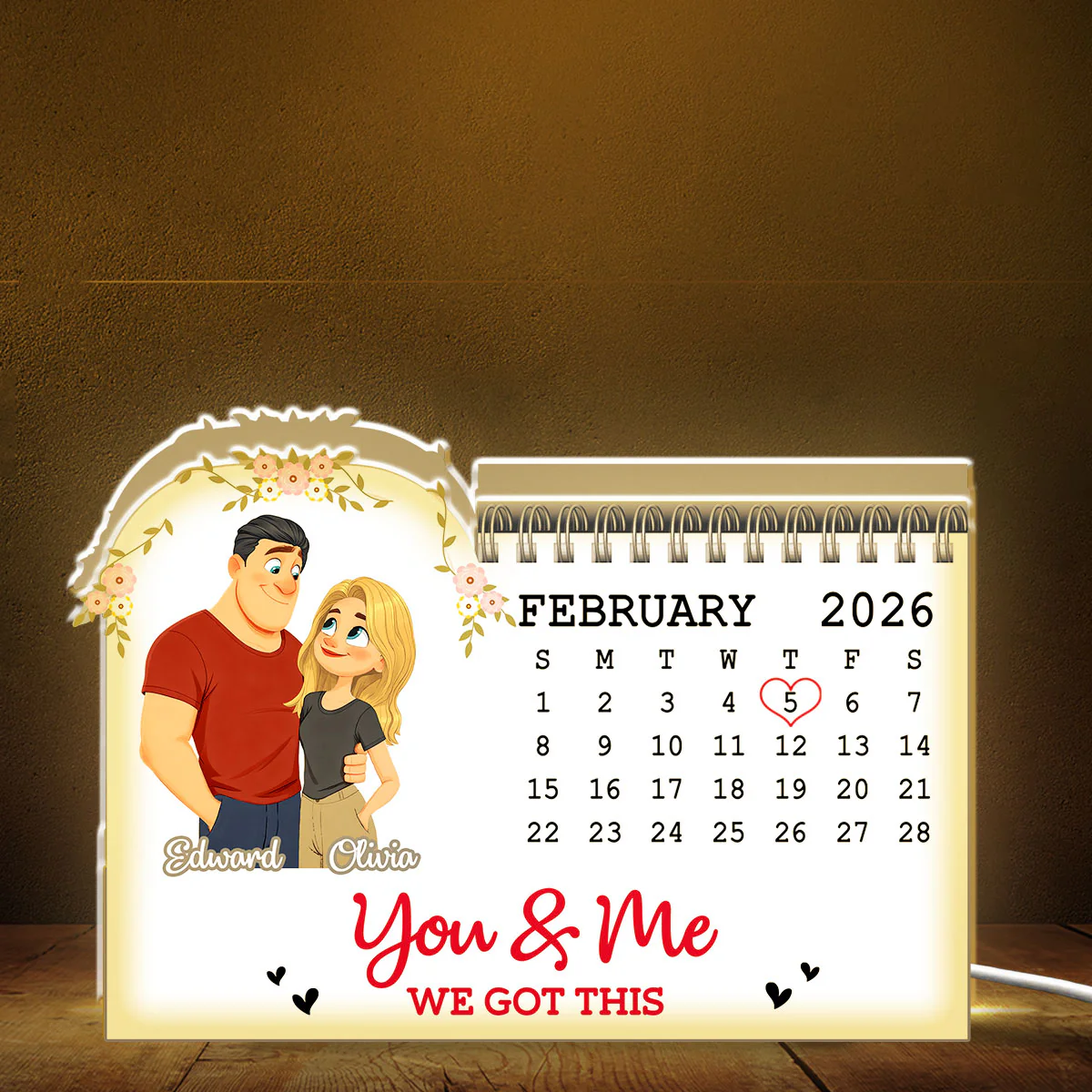 Anniversary Date - Personalized Custom Light Box - Image 4