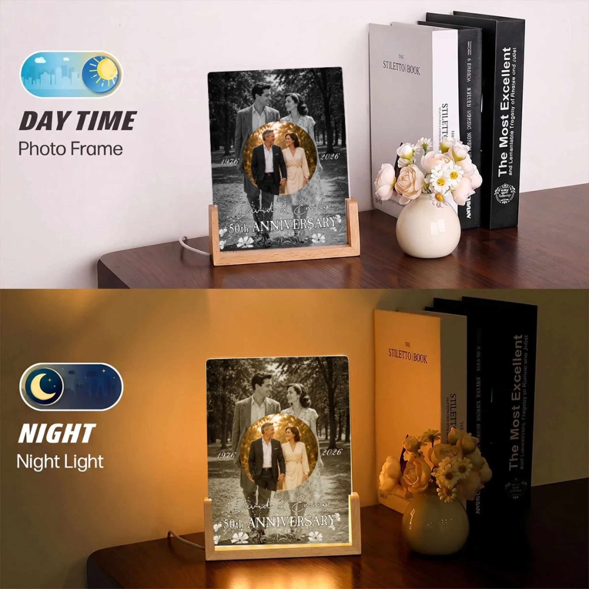 Anniversary Gift - Personalized Custom Night Light - Image 4