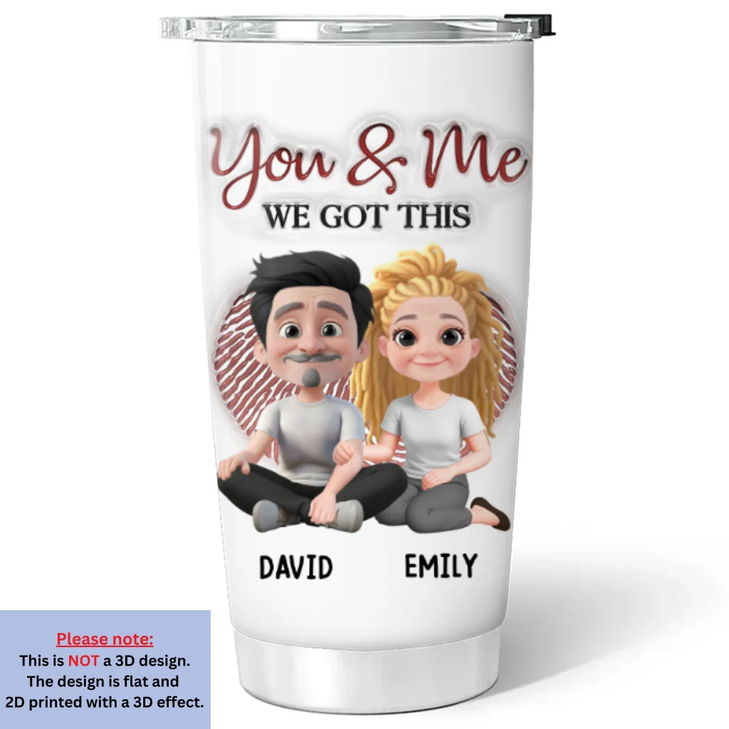 Annoying Each Other For Many Years - Personalized Custom 3D Inflated Effect Tumbler - Image 6